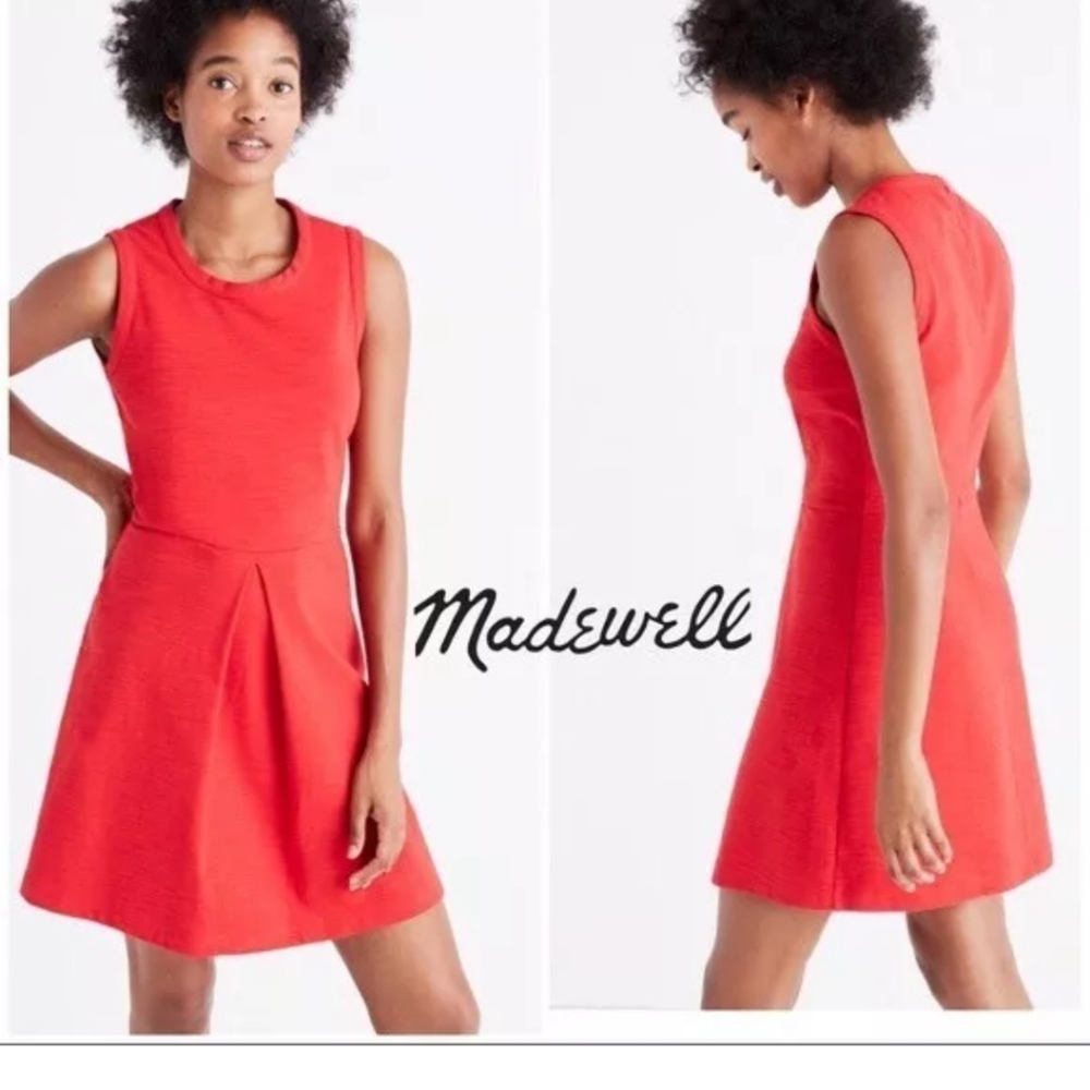 NWOT madewell red dress with pockets size small